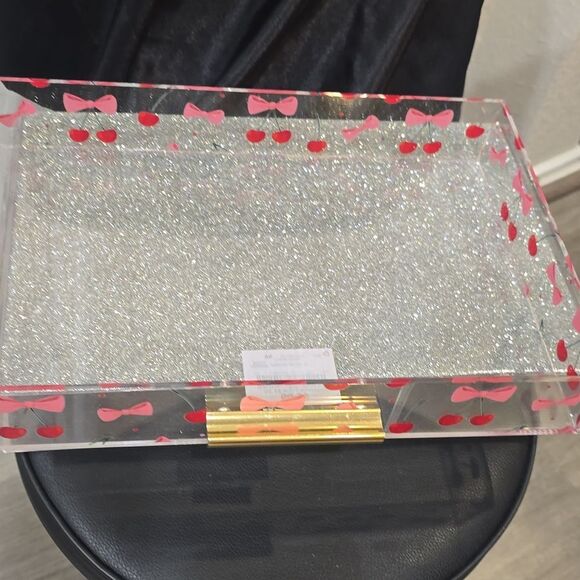 At Home Cherry & Bow Patterned Acrylic Decorative Tray - Picture 4 of 7
